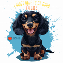 I DON`T HAVE TO BE GOOD, I`M CUTE - Dachsund / Teckel